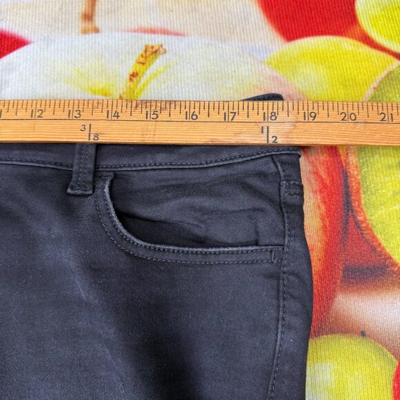 M Jeans By Maurices Womens XL Reg Black Low-Rise Skinny Jeans With Plaid Cuffs - Picture 5 of 11